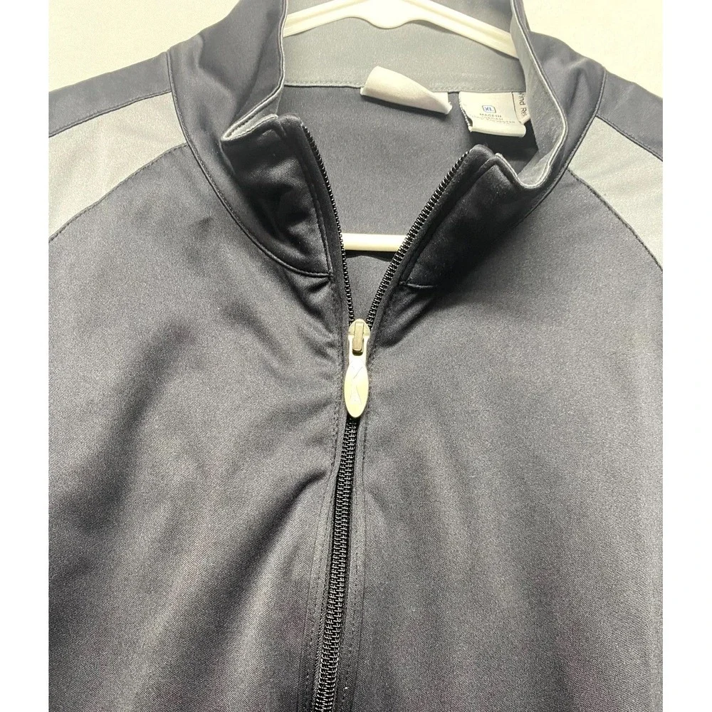 Slazenger Golf Vest Mens XL Black Water & Wind Resistant Full Zip Mock Neck